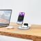 Tech-Protect QI15W-A27 3-in-1 inductive charger with MagSafe stand for smartphone / Apple Watch / AirPods - white