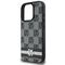 DKNY Checkered Pattern &amp; Printed Stripes Case for iPhone 16 Pro - Black