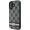 DKNY Checkered Pattern &amp; Printed Stripes iPhone 16 Case - Black