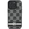 DKNY Checkered Pattern &amp; Printed Stripes Case for iPhone 16 Pro Max - Black