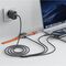 Acefast C6-11 USB-C 3in1 Cable - 2x USB-C / Qi 480Mb/s 100W 1.2m - black