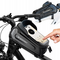 Wozinsky bicycle bag for the frame, armored, with a phone pocket, 1.7 l - black