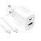 Puro PROLITE 30W USB-A / USB-C wall charger + USB-C - USB-C cable 1.2m - white