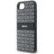 DKNY Repeat Texture Pattern with Tonal Stripe case for iPhone 16e - black