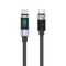 Orico LDC2C USB-C - USB-C PD 100 W Cable with LED Display 480 Mb/s 2 m - 2 pcs - Black