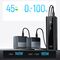 Cuktech PB200U Powerbank 210W 20000mAh 2x USB-C + USB-A with TFT display and 240W USB-C cable - black
