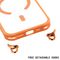 iPhone 17 Case with Adjustable Crossbody Lanyard and MagSafe Compatible Camera Frame as a Stand - Orange