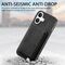 Synthetic Leather iPhone 17 Case with Detachable MagSafe Compatible Card Holder - Black