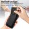 Synthetic Leather iPhone 17 Case with Detachable MagSafe Compatible Card Holder - Black