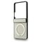 Etui Guess Magnetic Ring Stand Grained Classic Logo MagSafe na Samsung Galaxy Z Flip 8 - beżowe