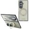 Etui Guess Magnetic Ring Stand Grained Classic Logo MagSafe na Samsung Galaxy Z Fold 8 Ultra - beżowe