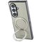 Etui Guess Magnetic Ring Stand Grained Classic Logo MagSafe na Samsung Galaxy Z Fold 8 Ultra - beżowe