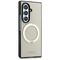 Etui Guess Magnetic Ring Stand Grained Classic Logo MagSafe na Samsung Galaxy Z Fold 8 Ultra - beżowe