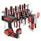 Maclean Wall-Mounted Organizer / Tool Shelf, black, dimensions 40x14.5x4.6 cm, max. 30 kg, MC-141