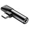 Baseus Audio Converter L41 adapter from USB-C to USB-C port + 3.5 mm headphone jack black (CATL41-01) - OUTLET