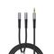 Orico AX2 audio adapter mini jack 3.5 mm headphone and microphone splitter 1 m - black