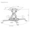 Maclean Ceiling Mount/Hanger for Projectors, 54–320 mm, up to 13.5 kg, 360-degree rotation, MC-200 B