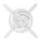 Maclean Ceiling Mount/Hanger for Projectors, Steel, 180–310 mm, up to 15 kg, MC-208 W