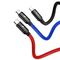 Baseus Three Primary Colors 3in1 USB-A - micro USB / Lightning / USB-C 3.5A cable 0.3 m - black - OUTLET